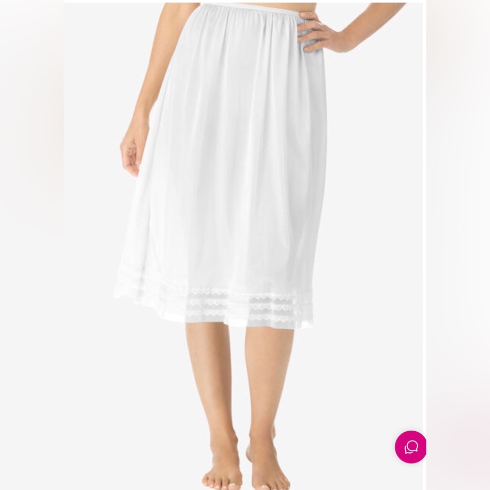 White Comfort Choice Snip to Fit Half Slip